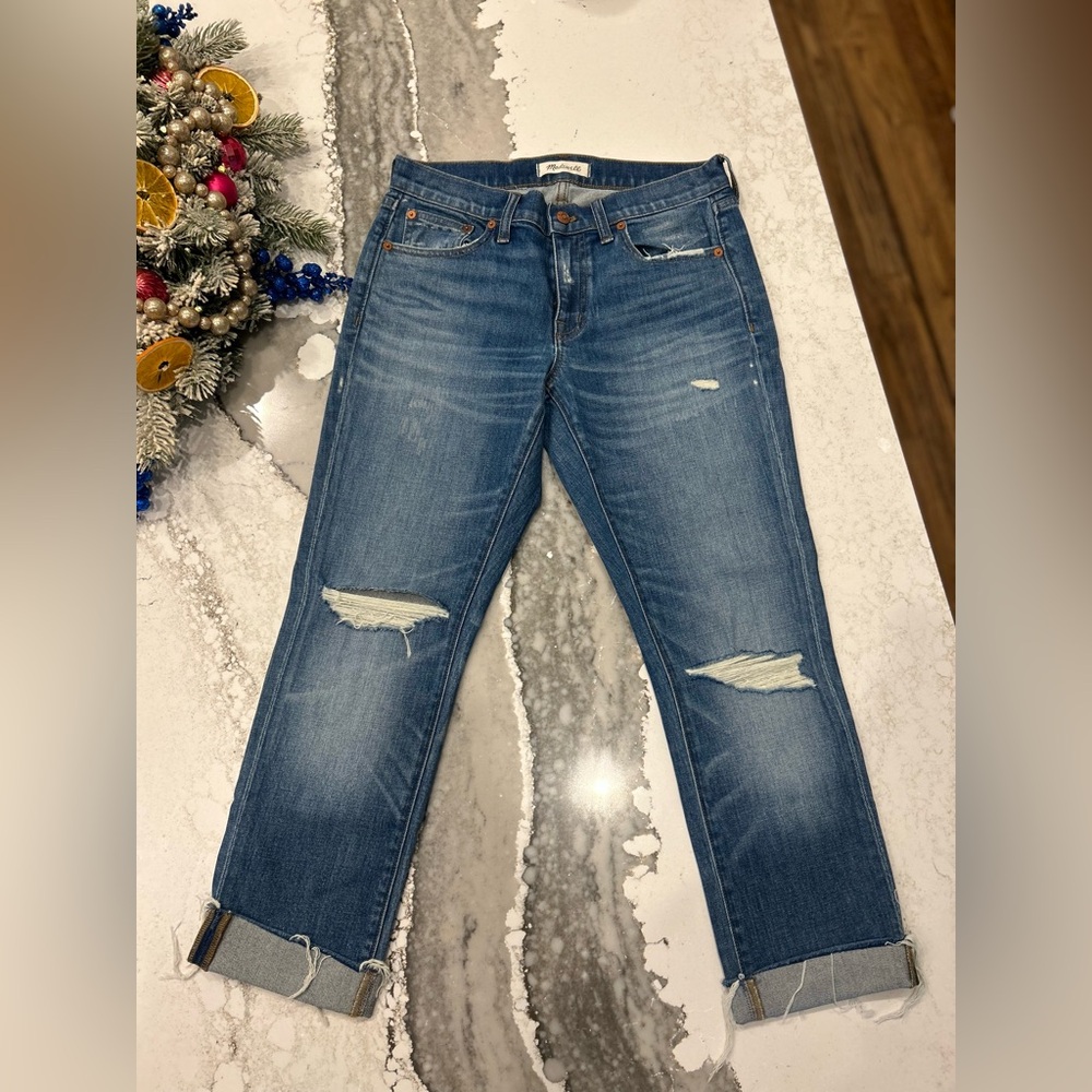 Madewell Women’s The Slim Boyjean Distressed Jenas